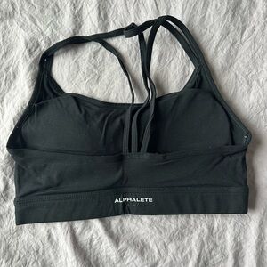 Alphalete Black Strappy Sports Bra